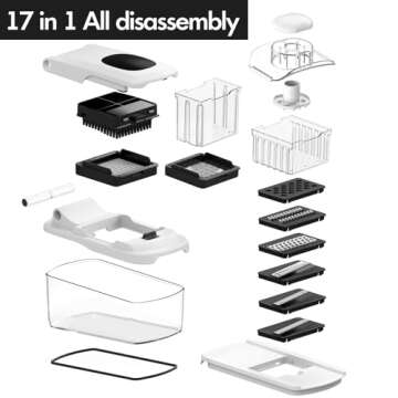 Cambom Vegetable Chopper with 8 Blades for Home Use