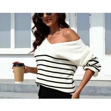 ETCYY NEW Womens 2 Piece Outfits Sweater Lounge Set Casual V Neck Knit Pajama Set Long Sleeve Top Wide Leg Pants Loungewear