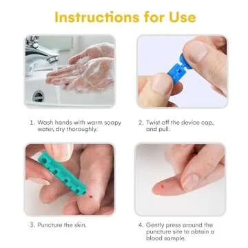 Multicolored 30g Diabetic Lancets for Comfortable Blood Testing