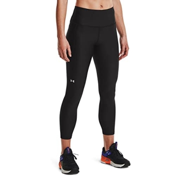 Under Armour Womens HeatGear Armour High Waisted Ankle No-Slip Leggings , Black (001)/White , Small