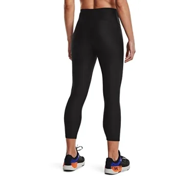 Under Armour Womens HeatGear Armour High Waisted Ankle No-Slip Leggings , Black (001)/White , Small