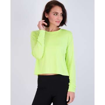 5 Pack: Womens Crop Top High Waist Quick Dry Fit Active Wear Yoga Workout Athletic Clothes Running Gym Exercise Ladies Long Sleeve Crew Scoop Neck Moisture Wicking Tees T-Shirt Winter - Set 8, L