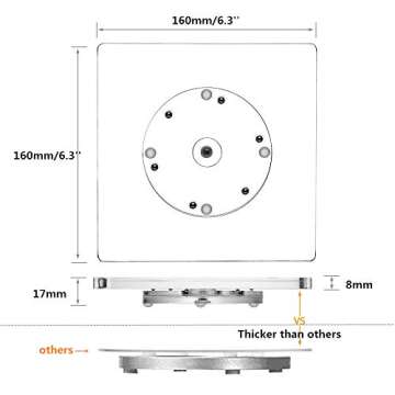 CY craft Cookie Decorating Turntable with Anti-Slip Silicone Mat,Cup Cake Sugar Icing Cookie Decorating Supplies Tools,Clear Acrylic Small Lazy Susan Turn Table,6.3 x 6.3 Inch,Square,Pack of 1