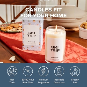 Homesick Ski Trip Candle - 13.75 oz Premium Scented Candle