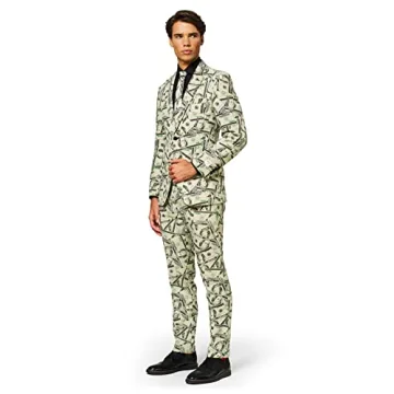 OppoSuits Men's Cashanova Party Costume Suit, Multi, 42