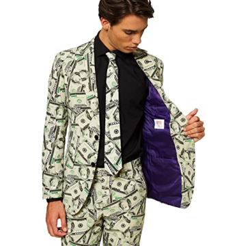 OppoSuits Men's Cashanova Party Costume Suit, Multi