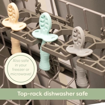 UpwardBaby Silicone Baby Spoons with Anti-Choke Barrier