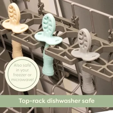 UpwardBaby Silicone Baby Spoons with Anti-Choke Barrier