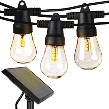 Brightech Ambience Pro Solar Powered Outdoor String Lights - Commercial Grade Patio Lights with 48 F...