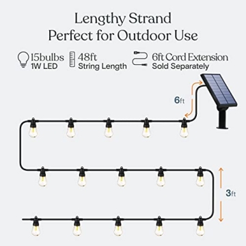 Brightech Ambience Pro Solar String Lights for Outdoors