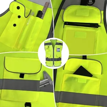 High Visibility Reflective Safety Vest for Men Women