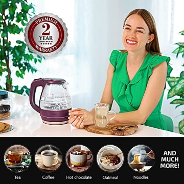 OVENTE Glass Electric Kettle Fast Boiling 1.5L BPA-Free