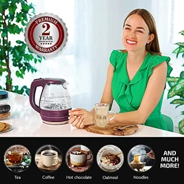 OVENTE Glass Electric Kettle Fast Boiling 1.5L BPA-Free