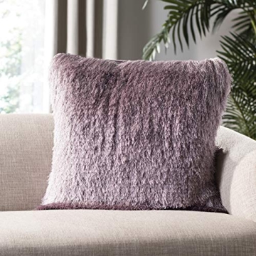Elegant Safavieh Lilac Glam Shag 20-inch Decorative Pillow
