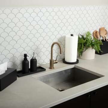 Essentra Home Matte Black Liquid Soap Dispenser with Gold Pump for Bathroom, Bedroom or Kitchen. Great for Hand Lotions and Essential Oils. 10 Fluid Ounce - Matte Black Collection.