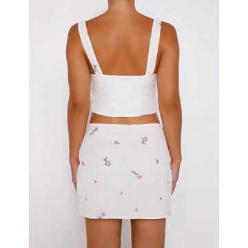 Trendy Y2K Bodycon Skirt Set | Sleeveless Tube Top & Ruffle Design