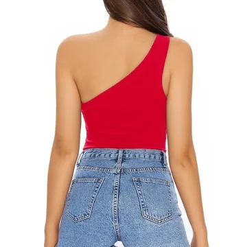 Stylish MANGOPOP One Shoulder Bodysuit for Women