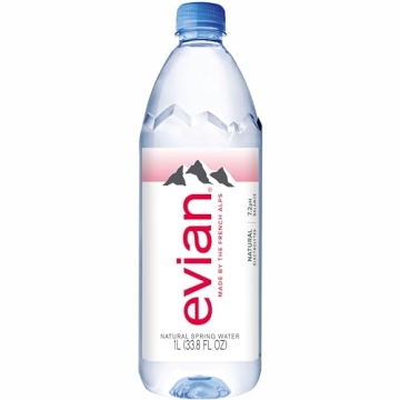 Evian Natural Spring Water 1L Bottle 12 Pack