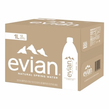 Evian Natural Spring Water 1L Bottle 12 Pack