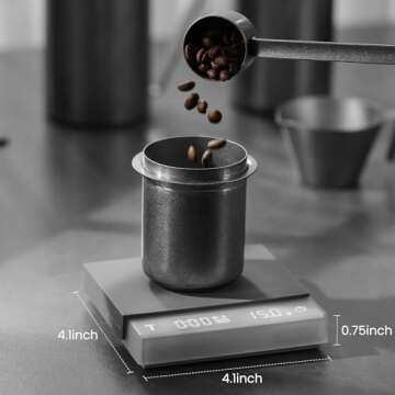 MHW-3BOMBER Mini Coffee Scale with Auto Timing and Tare Function