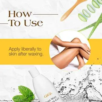 GiGi Post Waxing Treatment, Post Wax Cooling Gel, Skin Freshener, After-Wax Skin Care, 16. fl. oz.