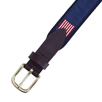 Vineyard Vines Boys American Flag Canvas Club Belt