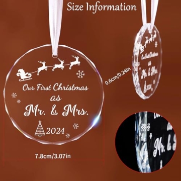 Our First Christmas as Mr & Mrs Ornament - Wedding Gift 2024