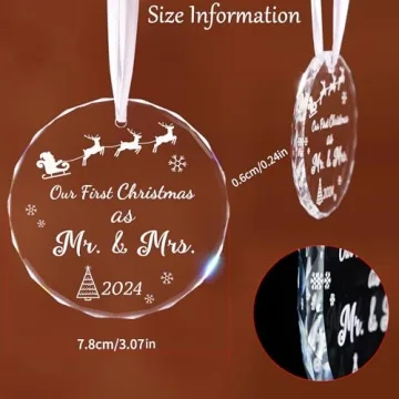 Our First Christmas as Mr & Mrs Ornament - Wedding Gift 2024