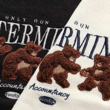 Vamtac Unisex Vintage Oversize Bear Sweater - Cozy Comfort