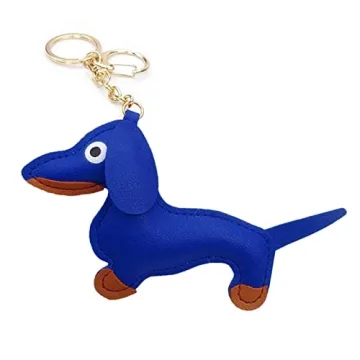 Cute PU Leather Dachshund Keychain for All Ages