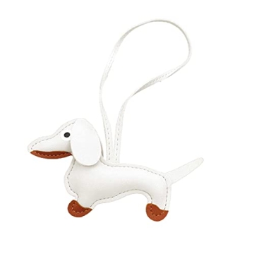 Cute PU Leather Dachshund Keychain for All Ages