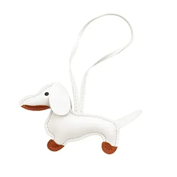 Cute PU Leather Dachshund Keychain for All Ages