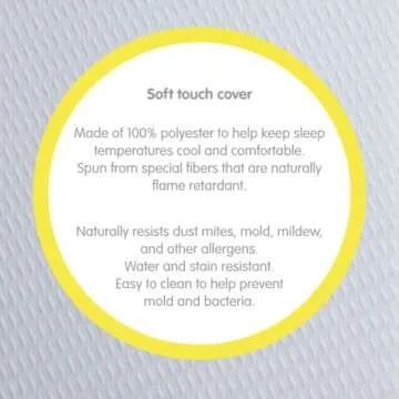 BreathableBaby EcoCore 200 Crib Mattress, Stain Resistant, No VOCs, Phthalates, or Flame Retardant Chemicals, No Latex, Glue, or Off Gassing, 52" x 28" x 6", Natural, 12 lb