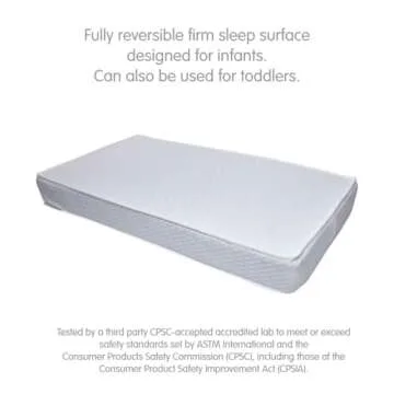 BreathableBaby EcoCore 200 Crib Mattress, Stain Resistant, No VOCs, Phthalates, or Flame Retardant Chemicals, No Latex, Glue, or Off Gassing, 52" x 28" x 6", Natural, 12 lb