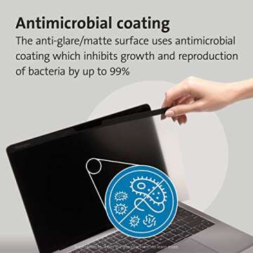 Kensington MP15 MacBook Pro Magnetic Privacy Screen for 15" 2016/17/18/19 MacBook Pro (K64491WW)