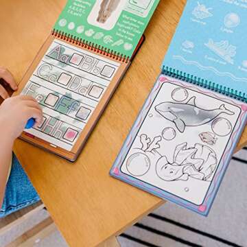 Melissa & Doug On the Go Water Wow! Reusable Water-Reveal Activity Pads, 3-pk, Vehicles, Animals, Alphabet - Travel Toys, Party Favors, Stocking Stuffers, Mess Free Coloring Books For Kids Ages 3+