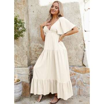 Kikibell Vestidos De Verano para Mujer FP Dupe Dress Cocktail Dresses Graduation Dress for Women FP Dupes Beige S