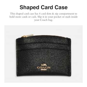 Stylish Coach Crossgrain Leather Card Case for Everyday Use