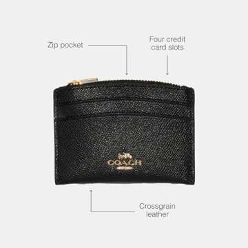 Stylish Coach Crossgrain Leather Card Case for Everyday Use