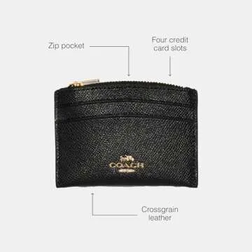 Stylish Coach Crossgrain Leather Card Case for Everyday Use