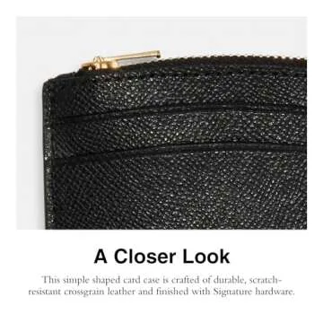 Stylish Coach Crossgrain Leather Card Case for Everyday Use