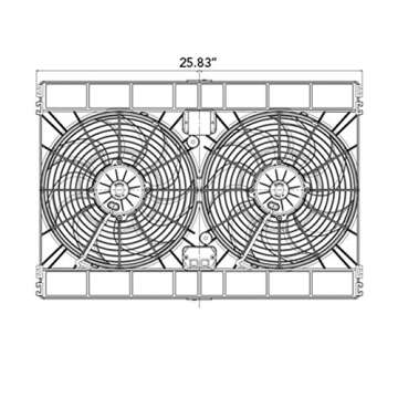 Spal 30102130 High Performance Fan (12In Dual ; For Use W/ 30 Amp Fuse (Per Motor) at 13V), 1 Pack