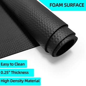 Exercise Equipment Mat - Treadmill Mat, Stationary Bike Mat, Exercise Mat, Gym Equipment Waterproof Mat, Jump Rope Mat Use On Hardwood Floors and Carpet Protection (Medium - 60" X 30")