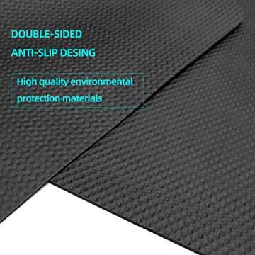 Exercise Equipment Mat - Treadmill Mat, Stationary Bike Mat, Exercise Mat, Gym Equipment Waterproof Mat, Jump Rope Mat Use On Hardwood Floors and Carpet Protection (Medium - 60" X 30")