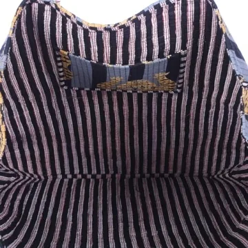 KLAVATE Women 100% Cotton Quilted Shoulder Bag Tote Bag Beach Casual Work Bag Women Large Capacity Bags for Shopping (DESIGN 4)