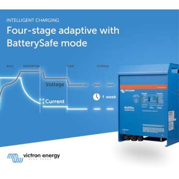 Victron Energy MultiPlus Pure Sine Wave Inverter Charger for 120 amp Battery, 3000VA 12-Volt