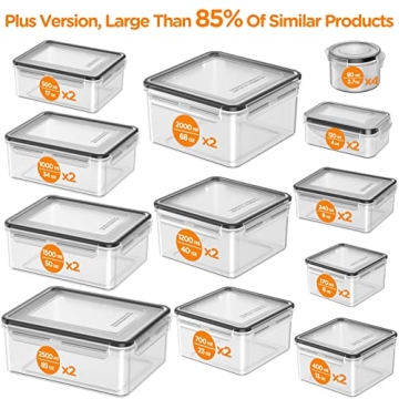 HOMETALL 52 Piece Airtight Food Storage Containers Set