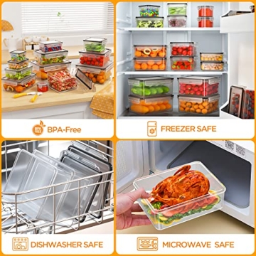 HOMETALL 52 Piece Airtight Food Storage Containers Set