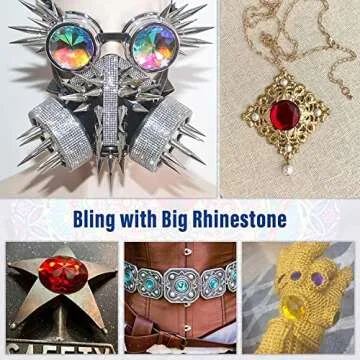 50mm Extra Large Flat Back Round Acrylic Rhinestones