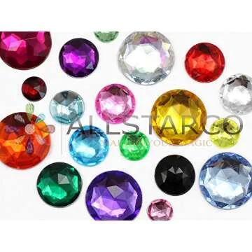 50mm Extra Large Flat Back Round Acrylic Rhinestones